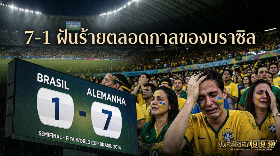 สกอร์บอร์ดประวัติศาสตร์ เยอรมนี ชนะ บราซิล 7-1 โดย ufa999